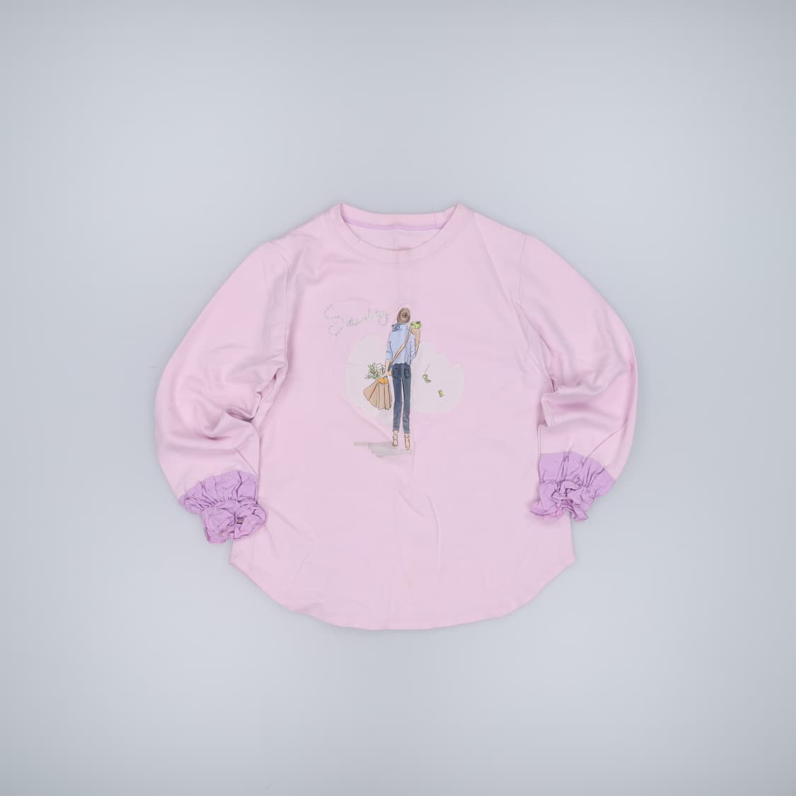 F 빈티지 프릴긴팔 티 0429H 상품이미지1