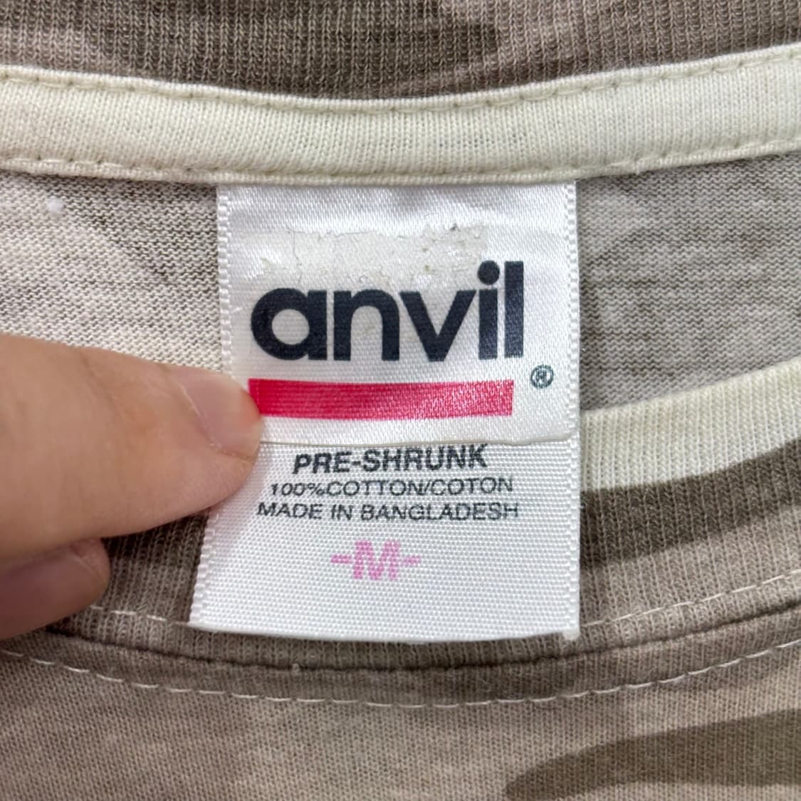 Anvil 90s 빈티지 카모패턴 반팔티  상품이미지5