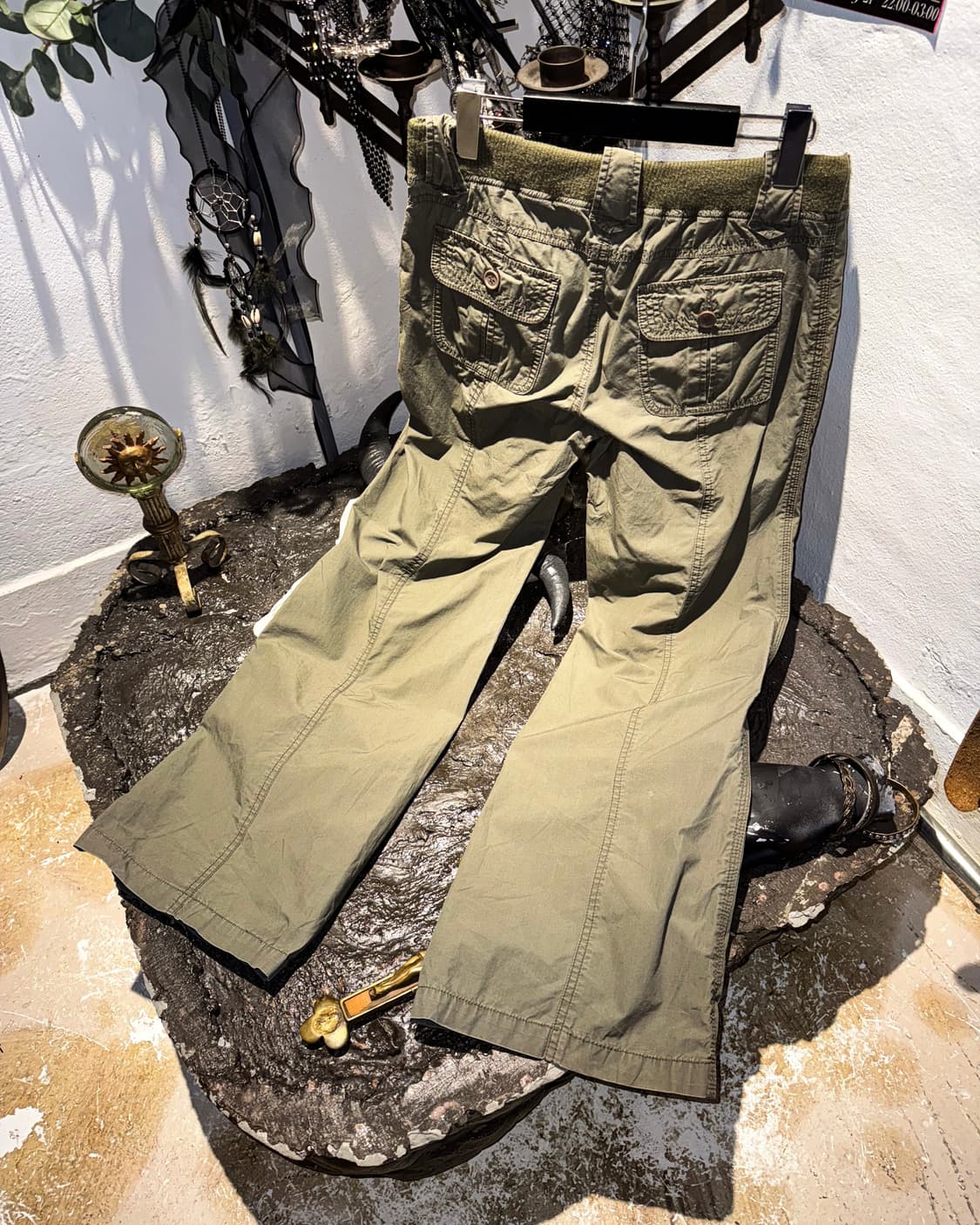 Vintage Military Washed  Flare Pants 상품이미지1