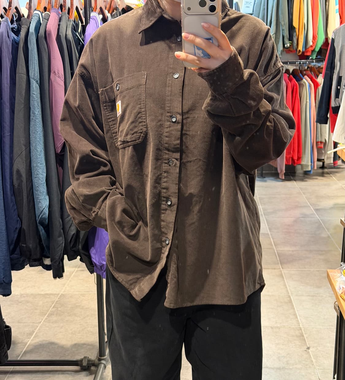 [NO.9] 칼하트 브라운 코듀로이 셔츠 상품이미지3