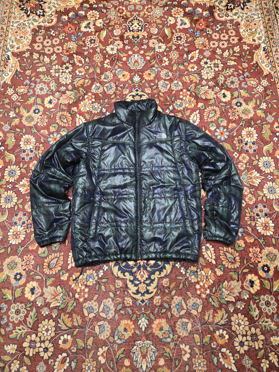 [L] 노스페이스 타탄 체크 엑셀로프트 경량 패딩 상품이미지1