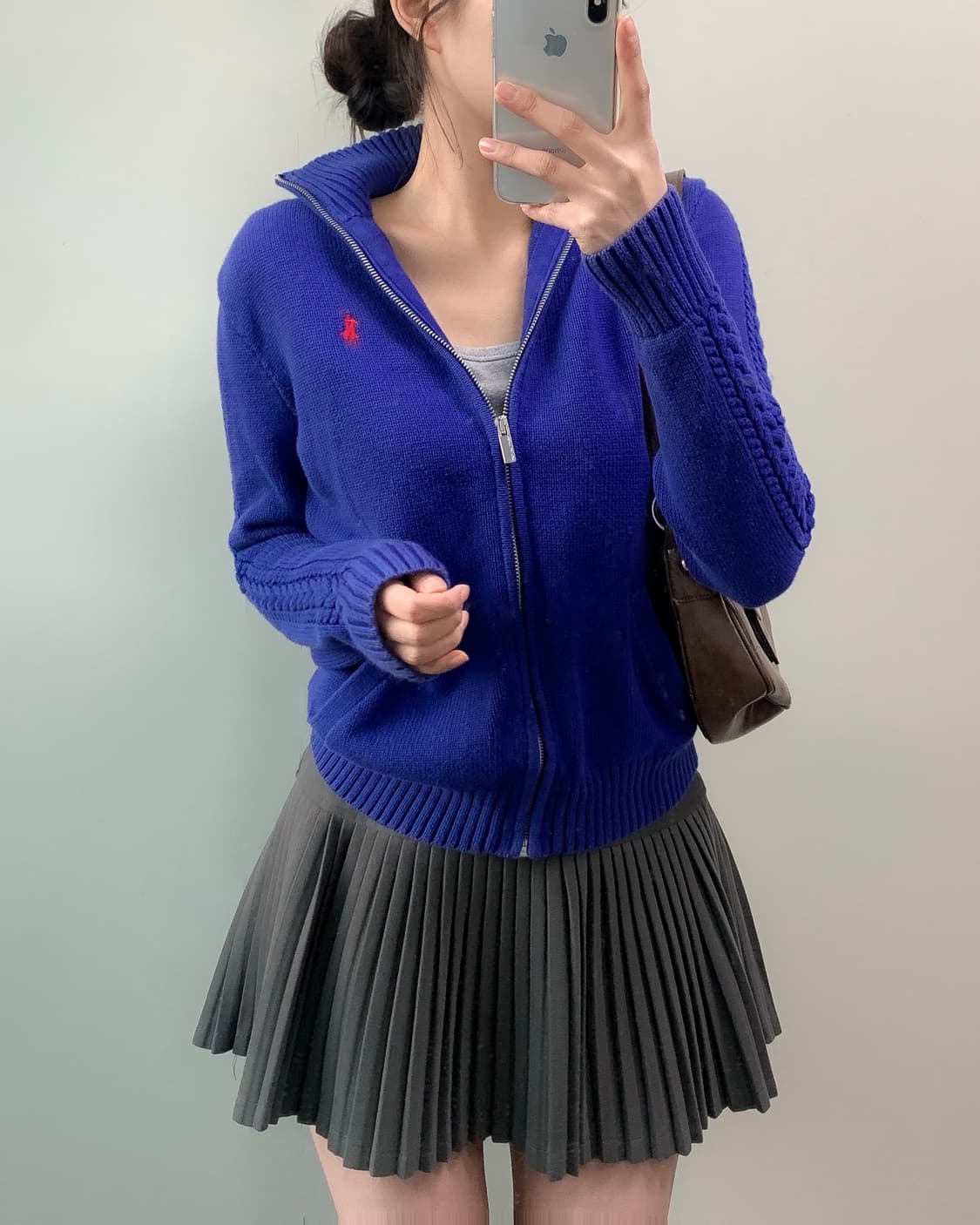 폴로 니트 집업 상품이미지1