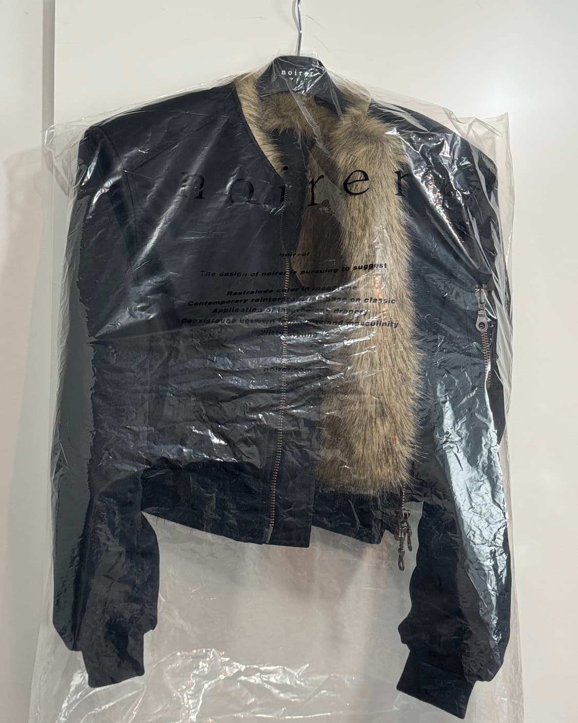 노이어 샤기 퍼 ma-1 크롭 자켓 마원 새상품 상품이미지3