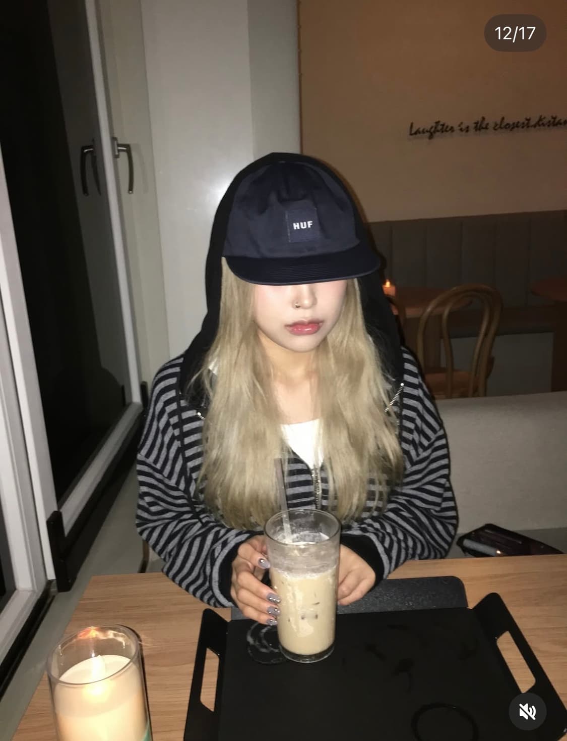 퍼지스캔 스트라이프 후드 집업 (실착 1회) 상품이미지1