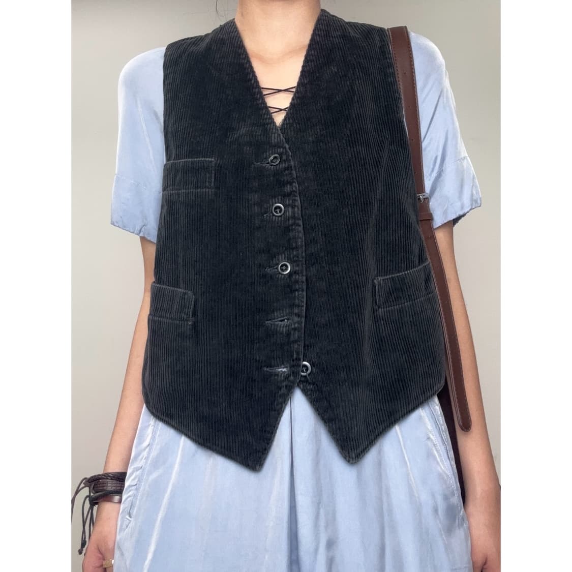 빈티지 차콜 코듀로이 베스트 상품이미지1