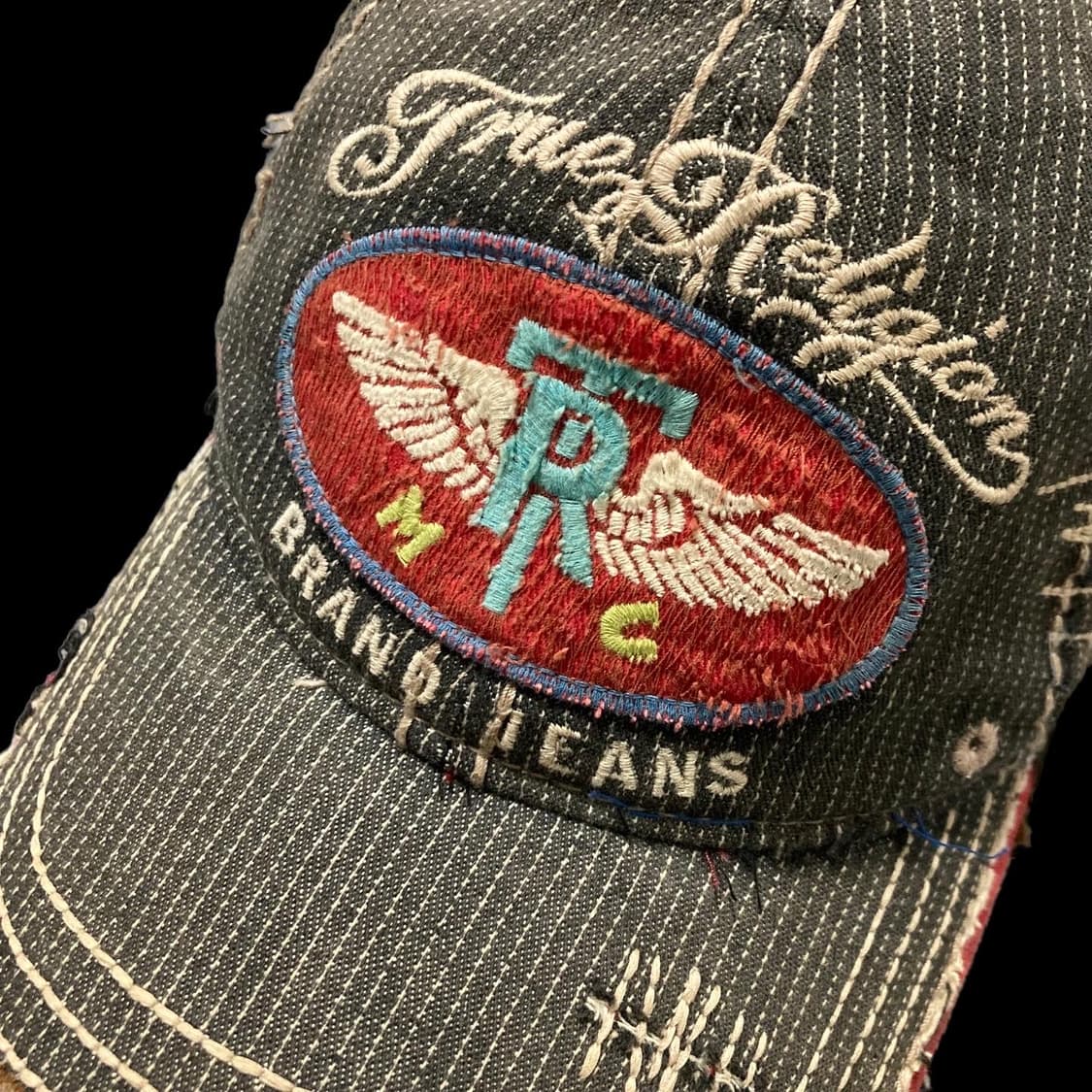 빈티지 트루릴리전 그런지 디테일 매쉬 트러커캡 상품이미지3