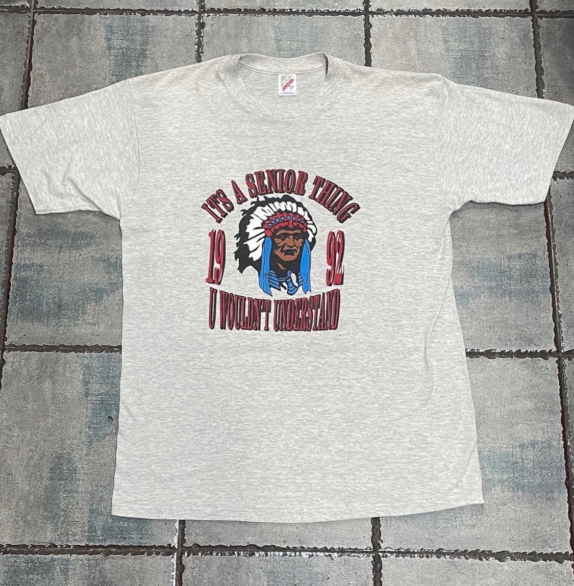 USA Indian Printing Tshirt 빈티지 후루츠패밀리