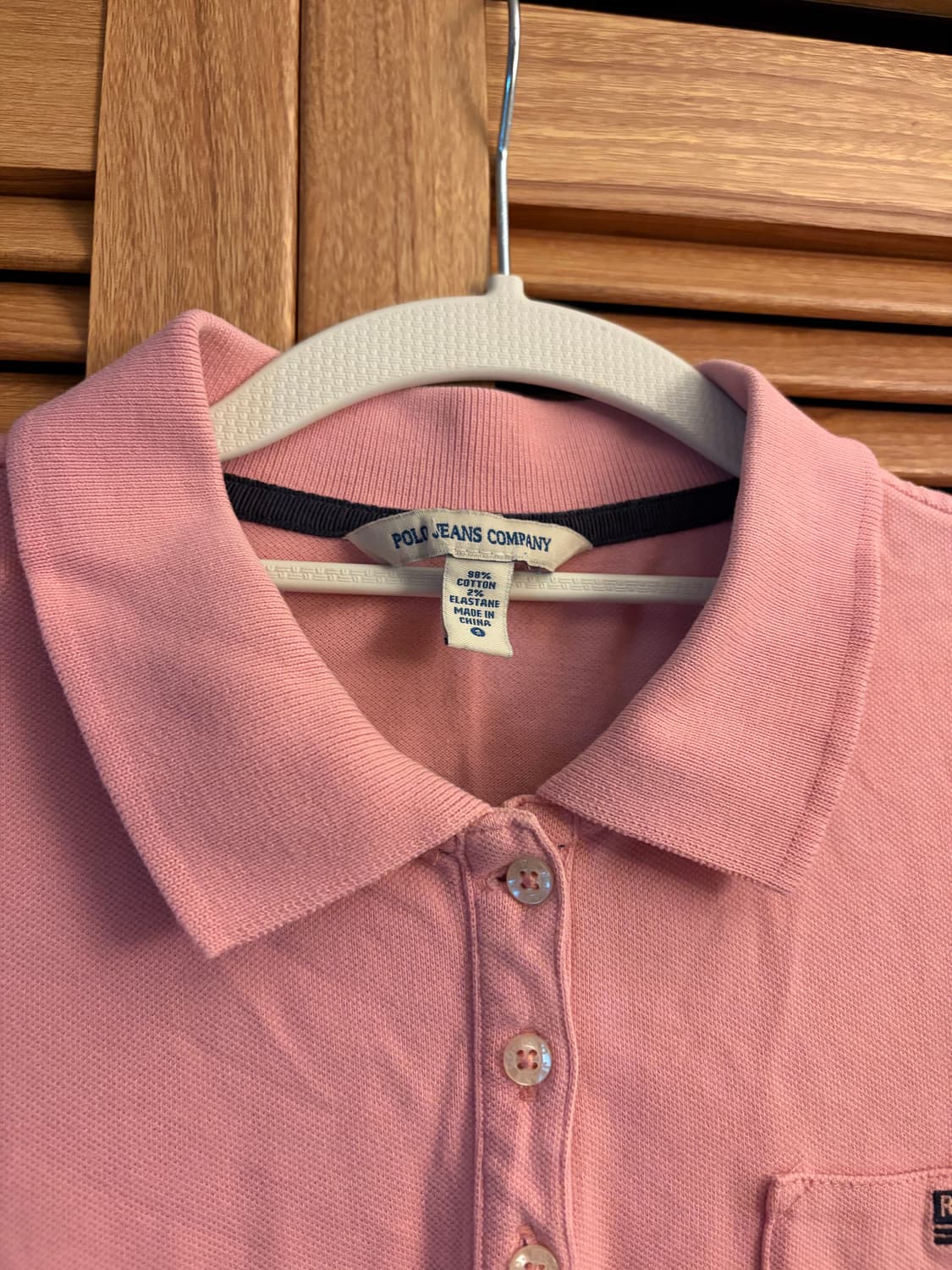 폴로 핑크 카라 롱슬리브 상품이미지1