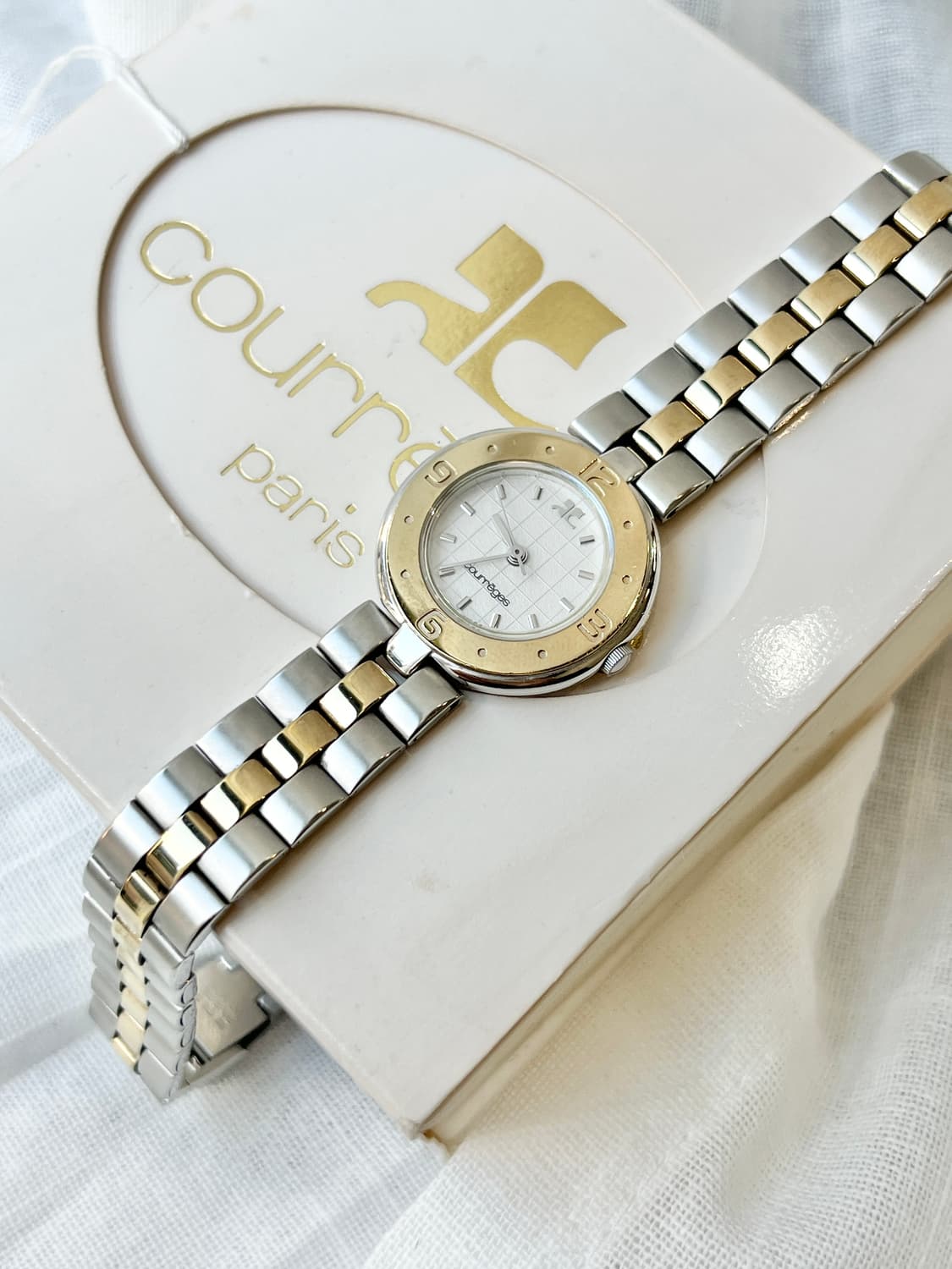 (case)90s Courreges 꾸레쥬 올드 콤비 손목시계 상품이미지1