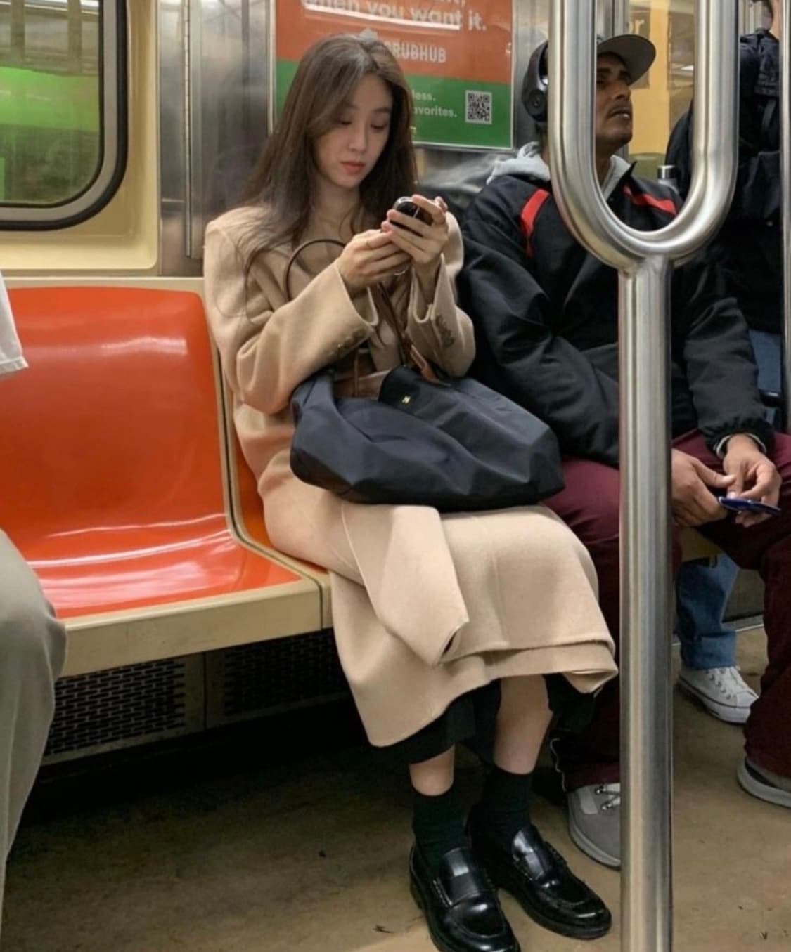 롱샴) 르 플리아쥬 오리지널 L 토트백 블랙 상품이미지7