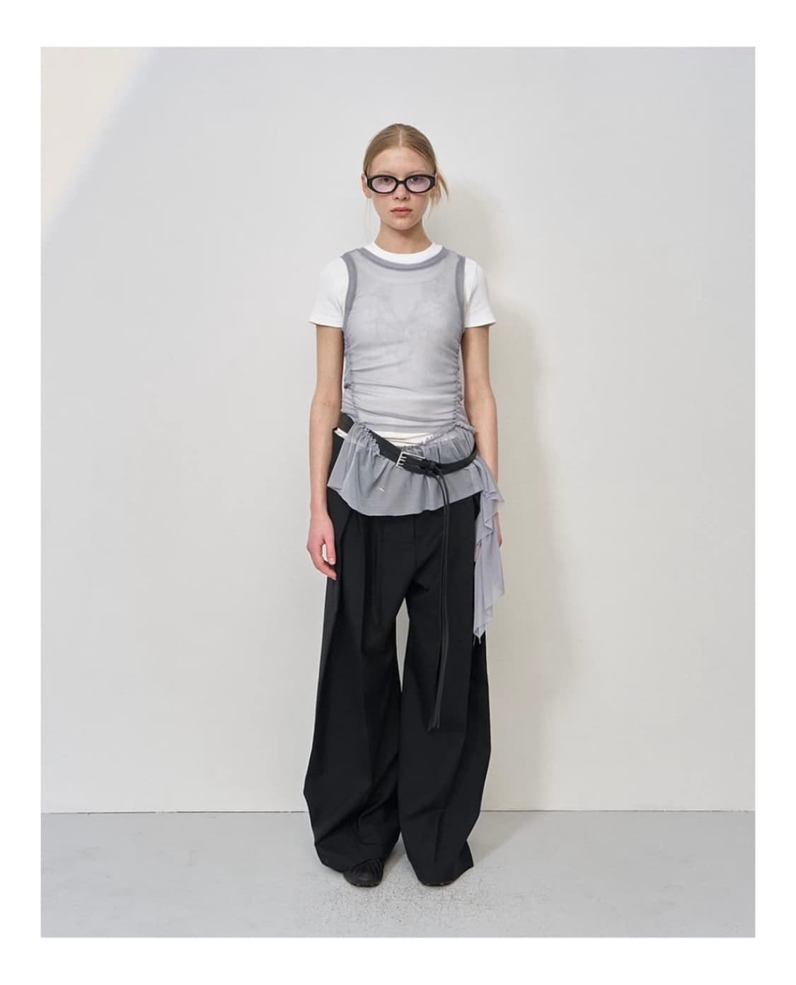 Lcdc mesh frill sleeveless 상품이미지1