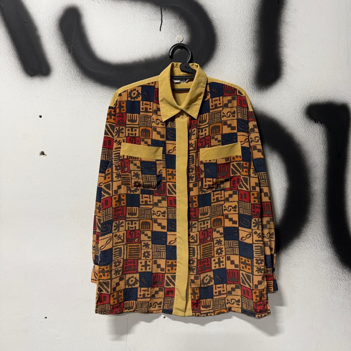 VTG 빈티지 에스닉 바로크 더블 포켓 긴팔 셔츠 상품이미지1