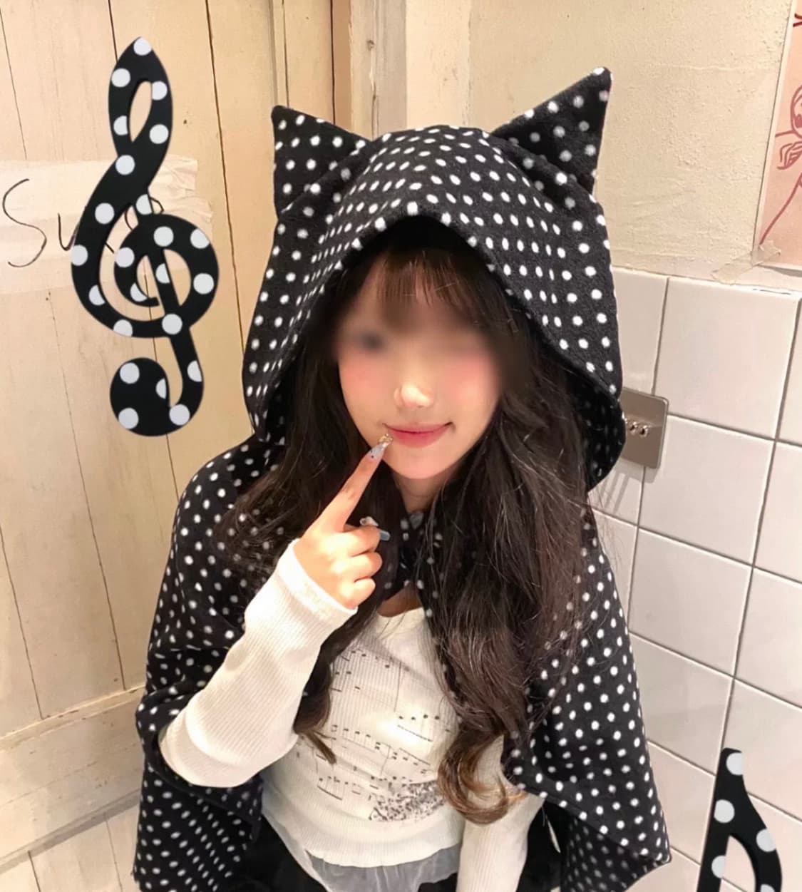 허그유어스킨 허깅 후드 담요 블랙 상품이미지2