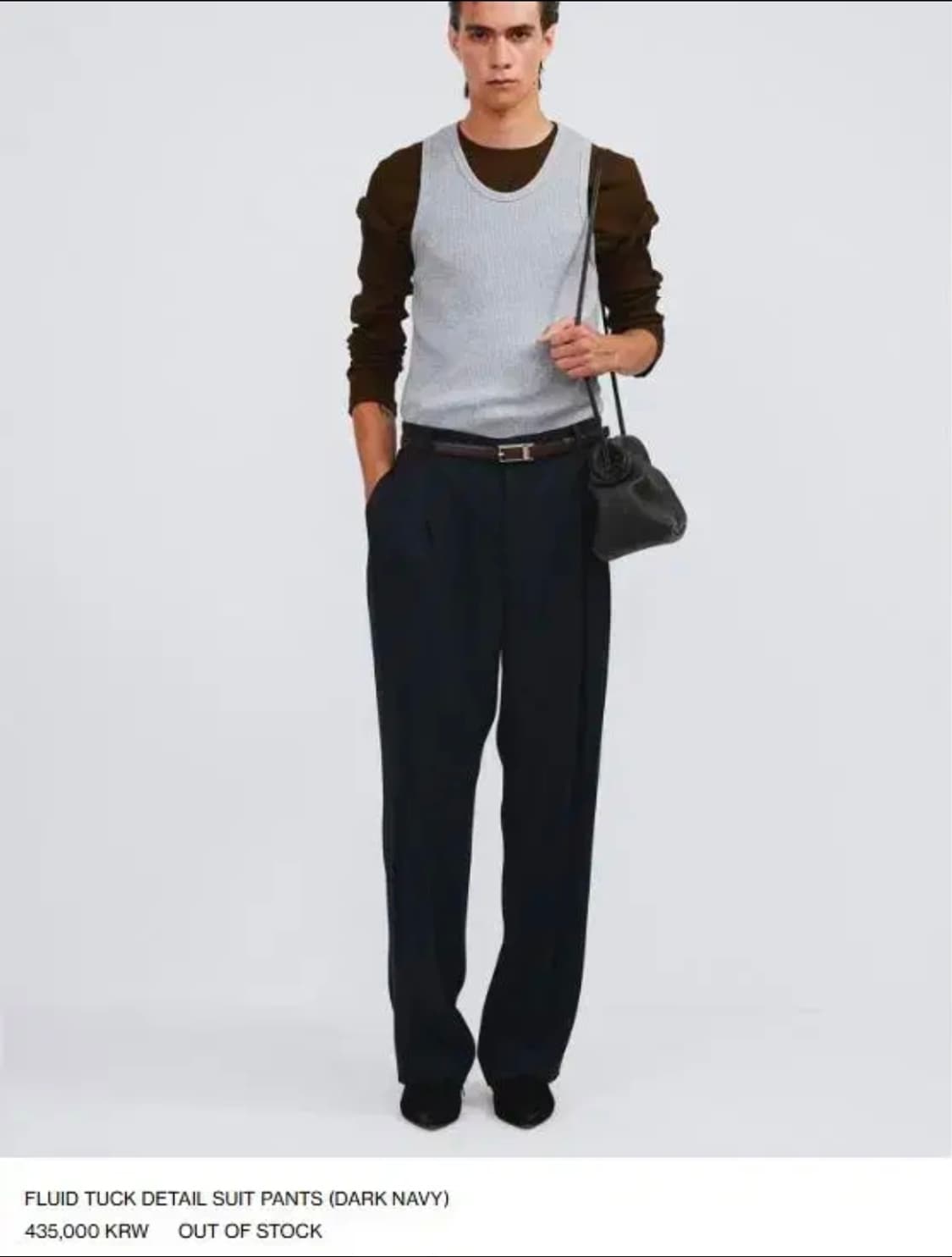 렉토 26ss 플루이드 턱 디테일 팬츠 m 상품이미지1