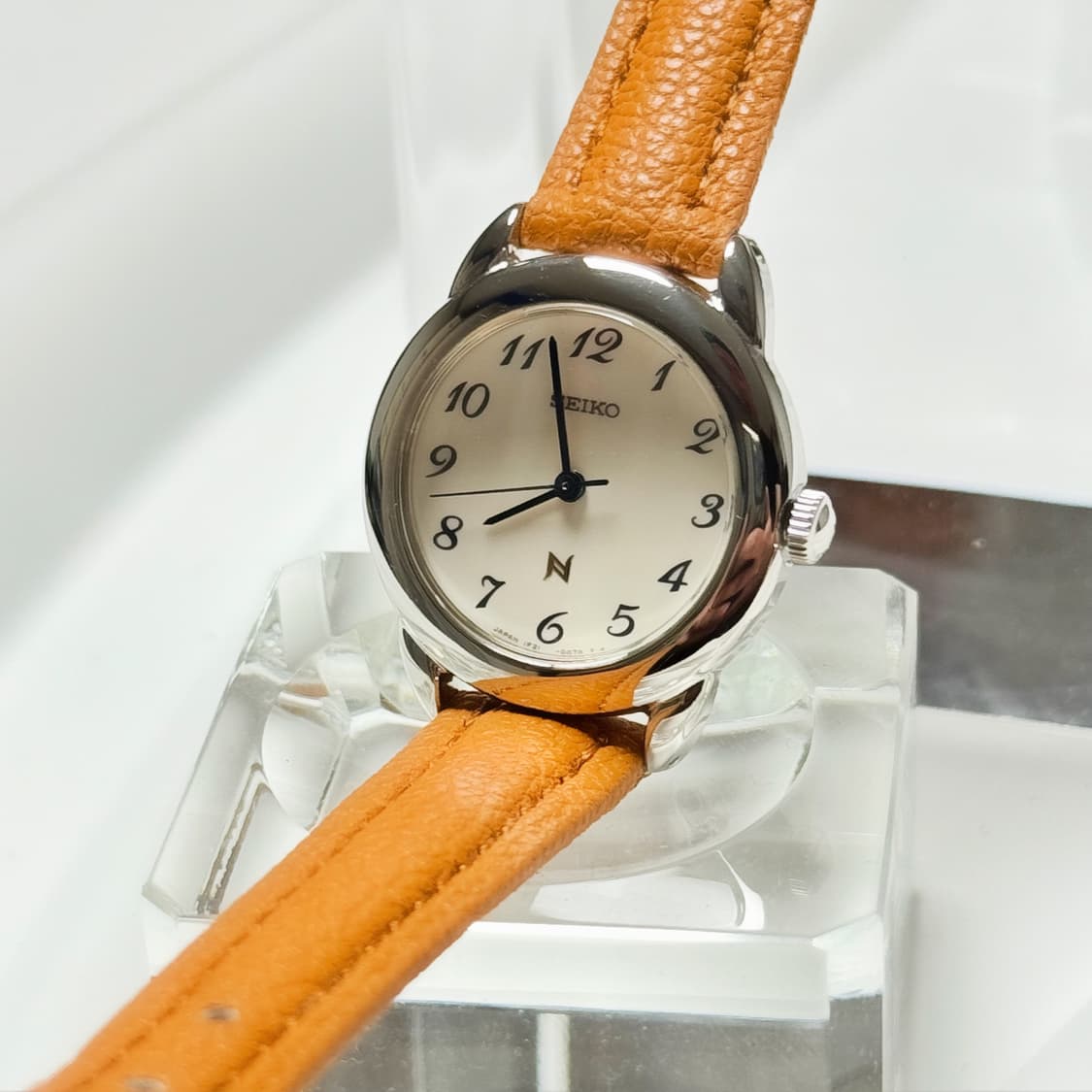 80s90s 빈티지 세이코 노리에 라운드 아라비아 인덱스 워치 상품이미지2