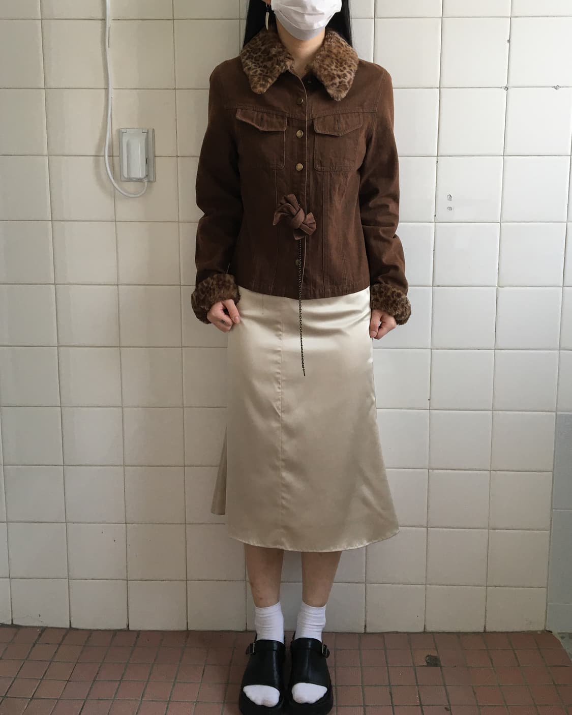 Fake fur point jacket 상품이미지1