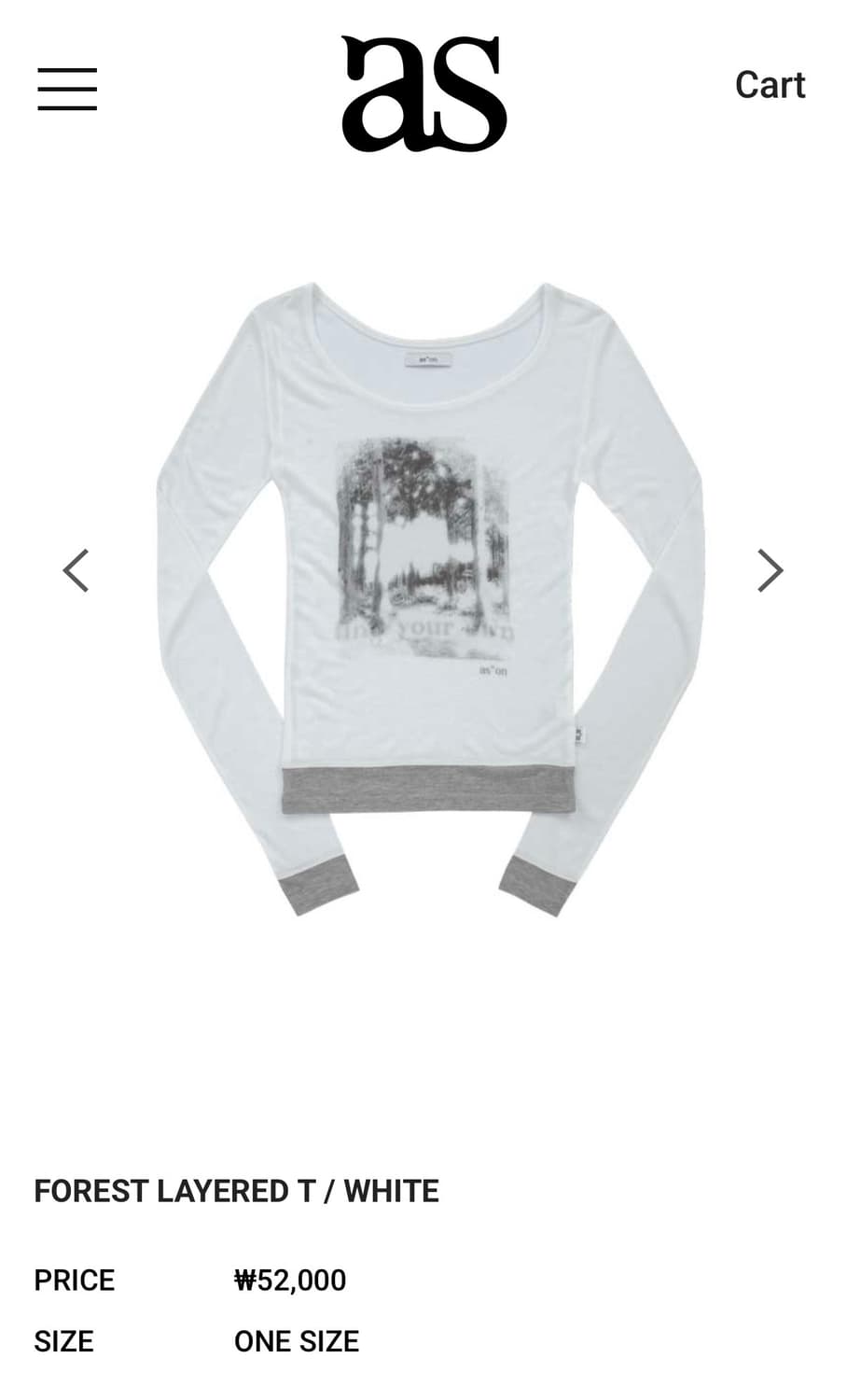 애즈온 포레스트 레이어드 티 새상품 상품이미지1