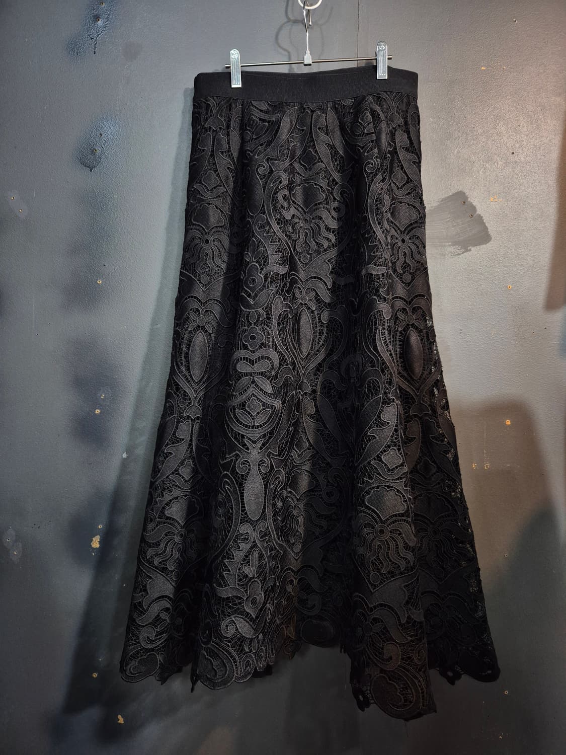 검정 레이스 롱치마 77 88 상품이미지1
