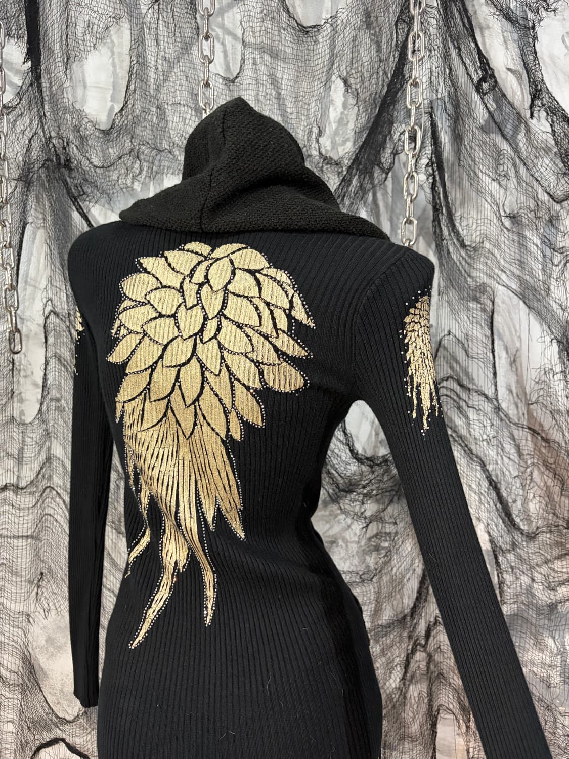 PUNK Gothic cubic wing Hoodie Zip up 상품이미지9