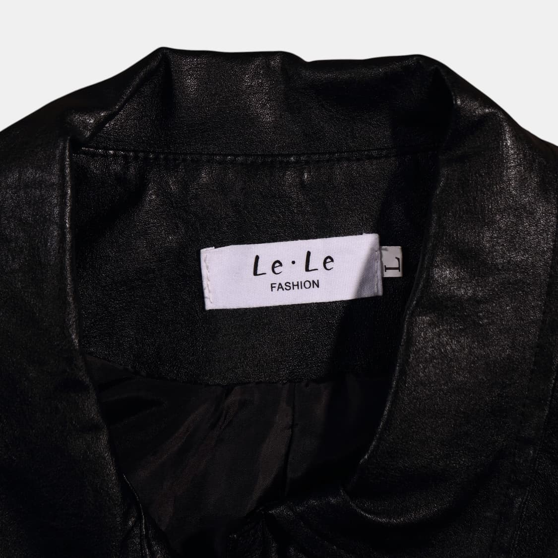 페이크레더 크롭자켓 B386 상품이미지3