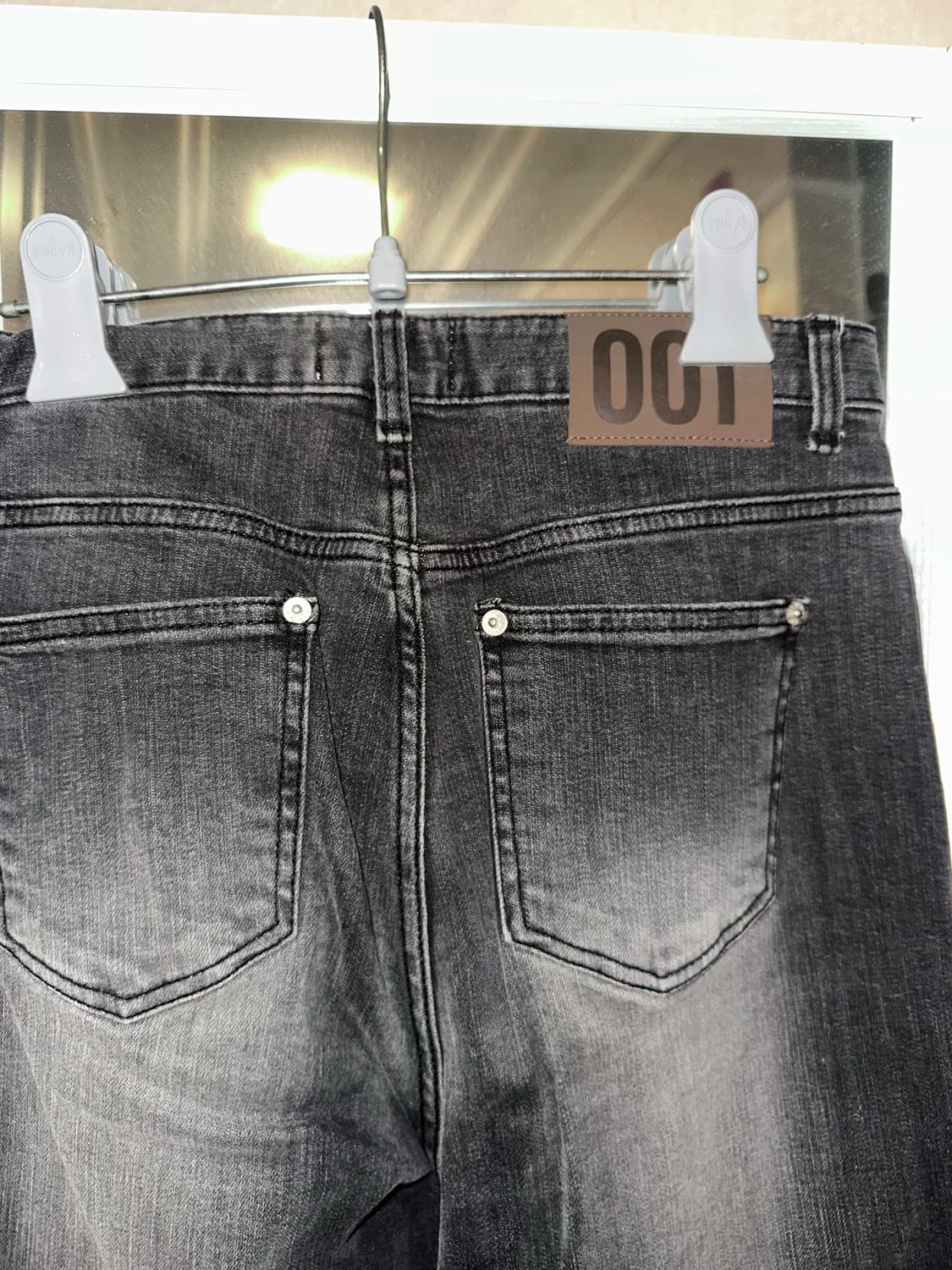 Y2K 워싱 부츠컷 데님 그레이 M 상품이미지6