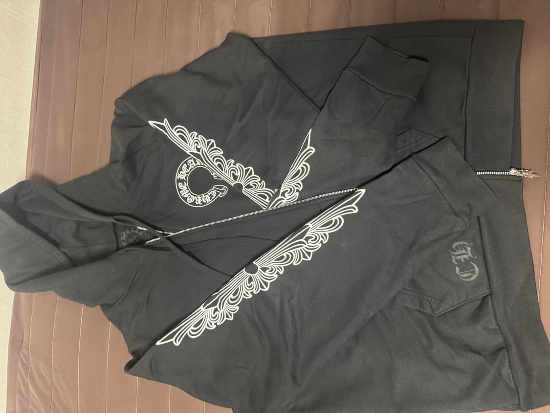 Chrome hearts 홀스슈 플로랄 후드집업 상품이미지1