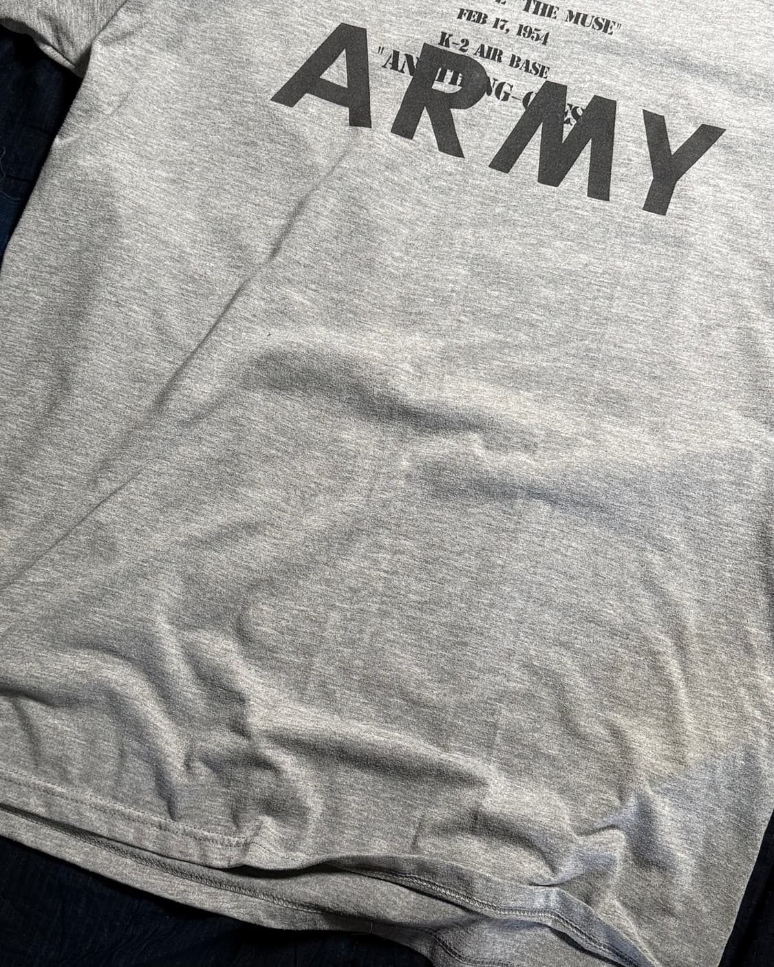 00‘s U.S Army 애니띵고우즈 스텐실 IPFU 티셔츠 L 상품이미지3