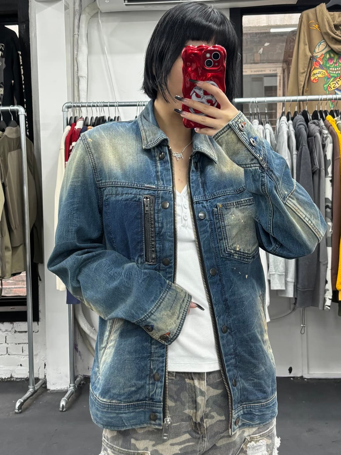 디젤 인더스트리 대미지 데님자켓 상품이미지2