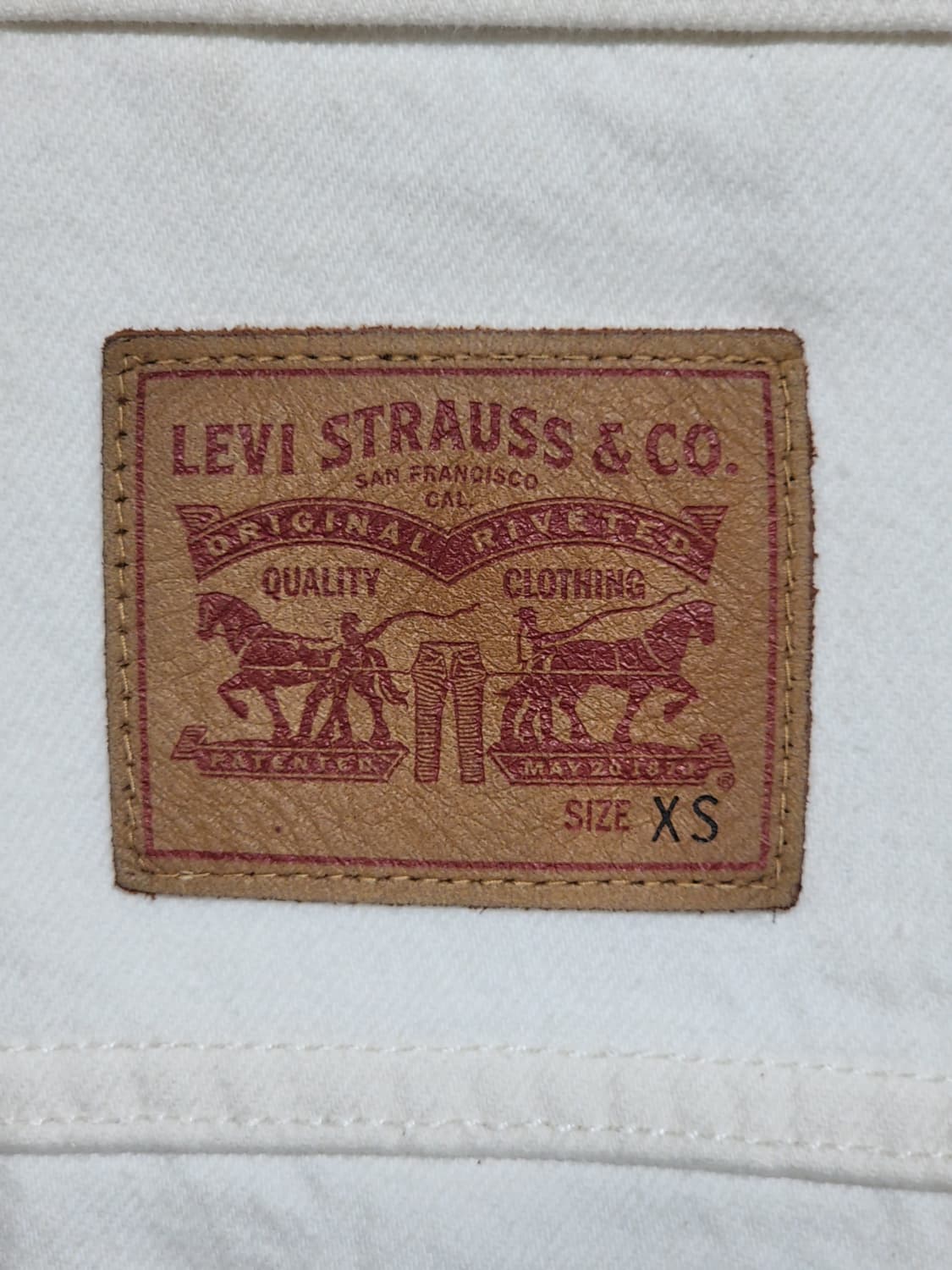 (M) 리바이스 데님자켓 화이트 청자켓 레드탭  상품이미지5