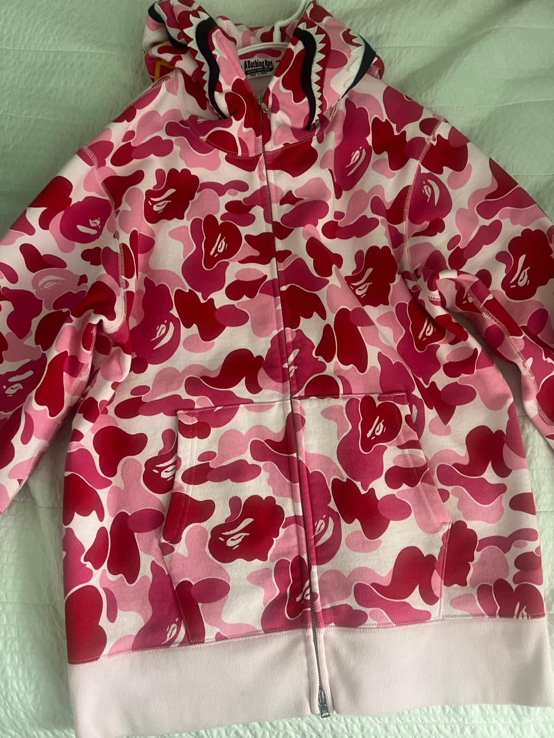 정품) 베이프 abc 카모 핑크 후드집업 양도해요 상품이미지1