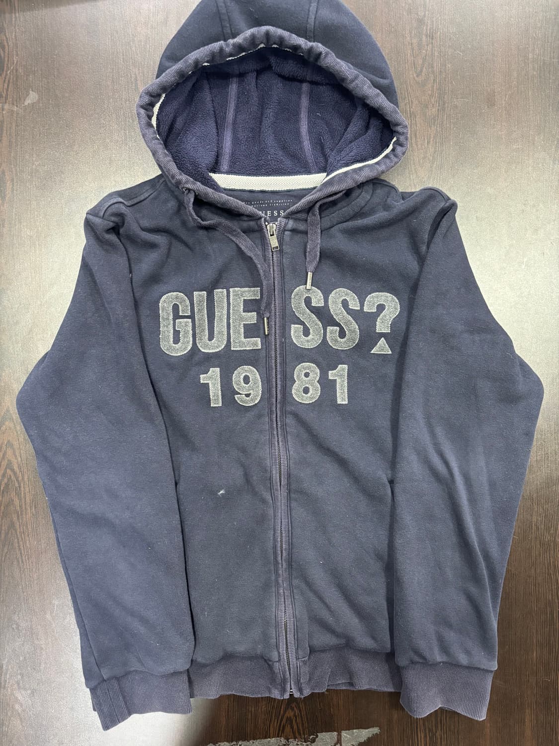 게스 1981 네이비 후드집업 상품이미지1