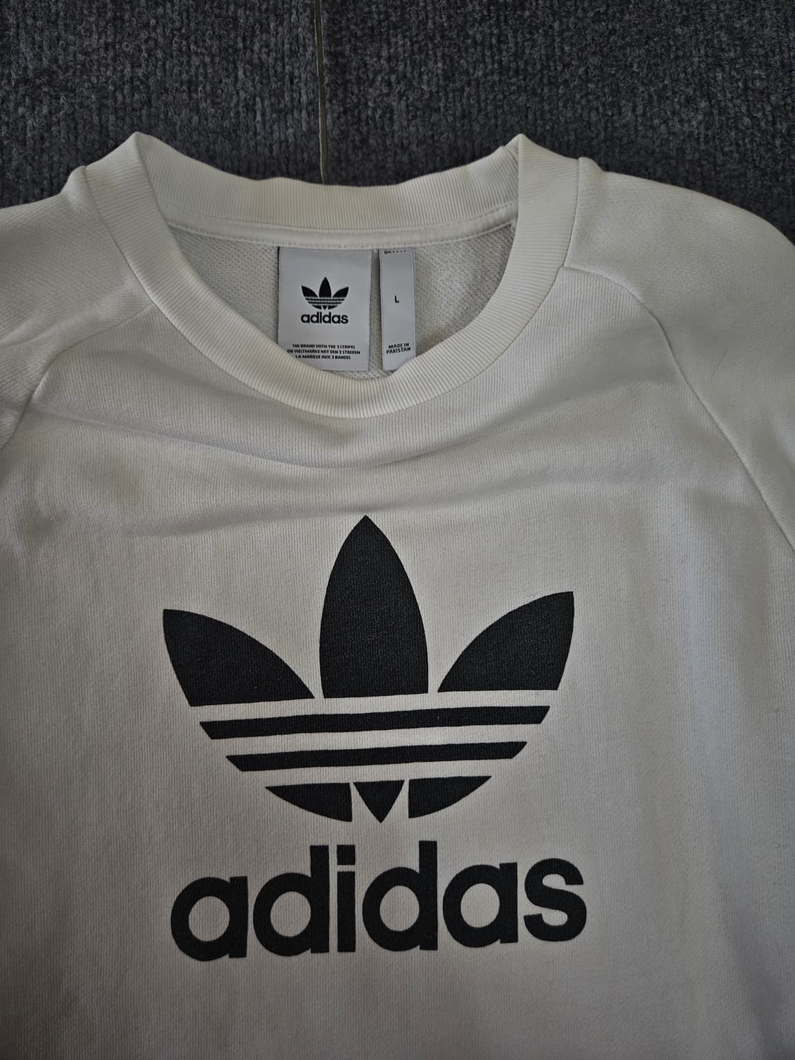 아디다스 트레포일 나그랑 화이트 맨투맨 급처 상품이미지2