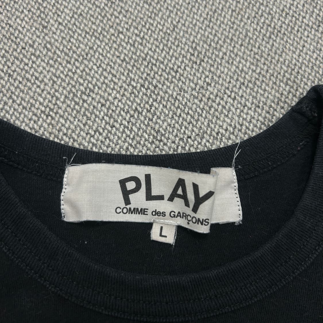 꼼데가르송 더블하트 블랙 반팔(L) 상품이미지2