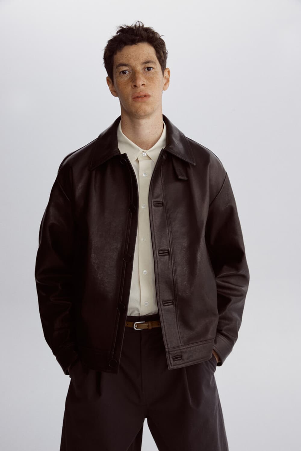 L) HEUTE 호이테 레더 봄버 가죽 자켓 상품이미지6