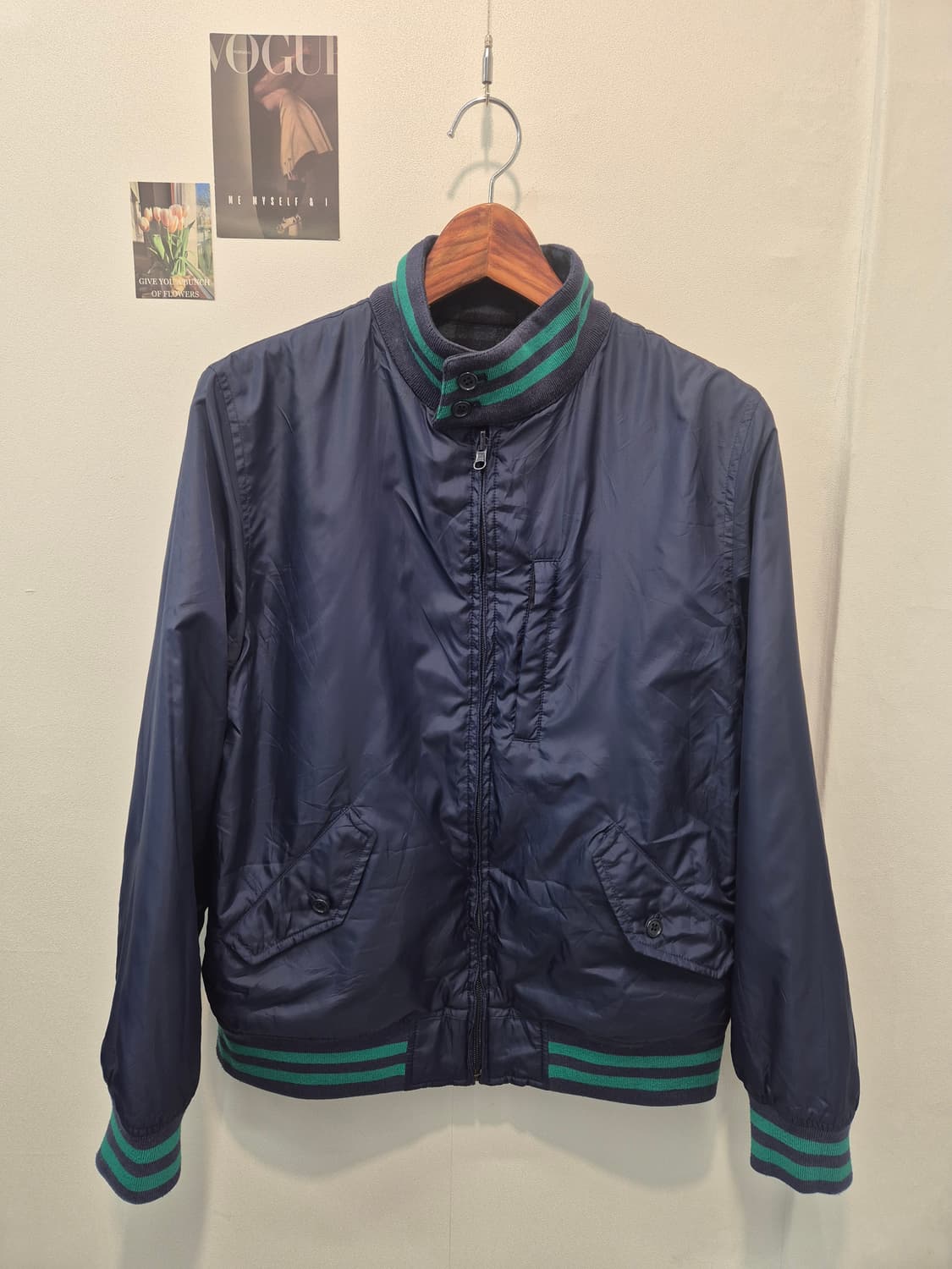 BEAMS 브랜드의 체크 패턴 블루종 M 
사이즈   상품이미지4