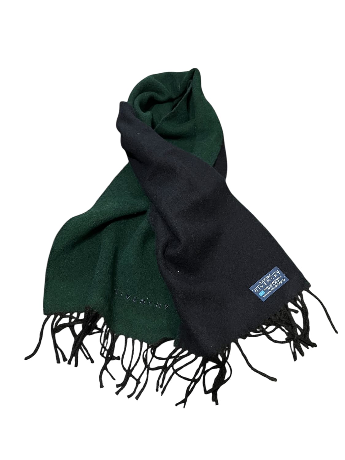 지방시 그린네이비 램스울100% 머플러 상품이미지1