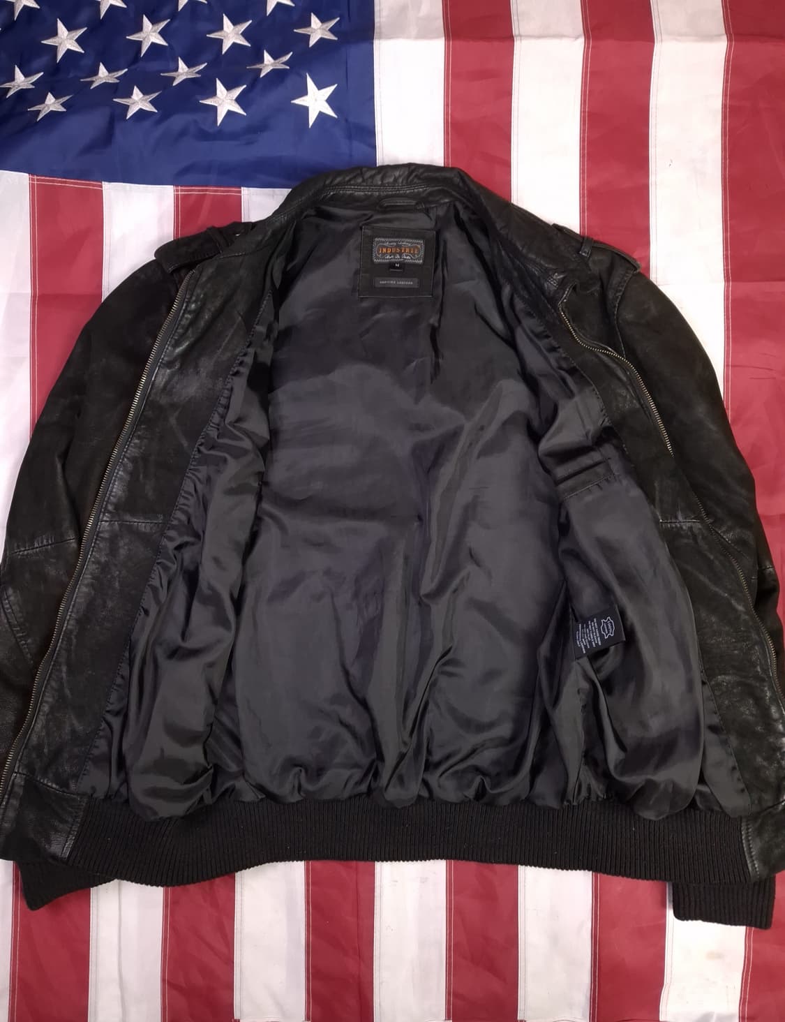 오리지날 인더스트리 리얼 레더 블랙 봄버 상품이미지9