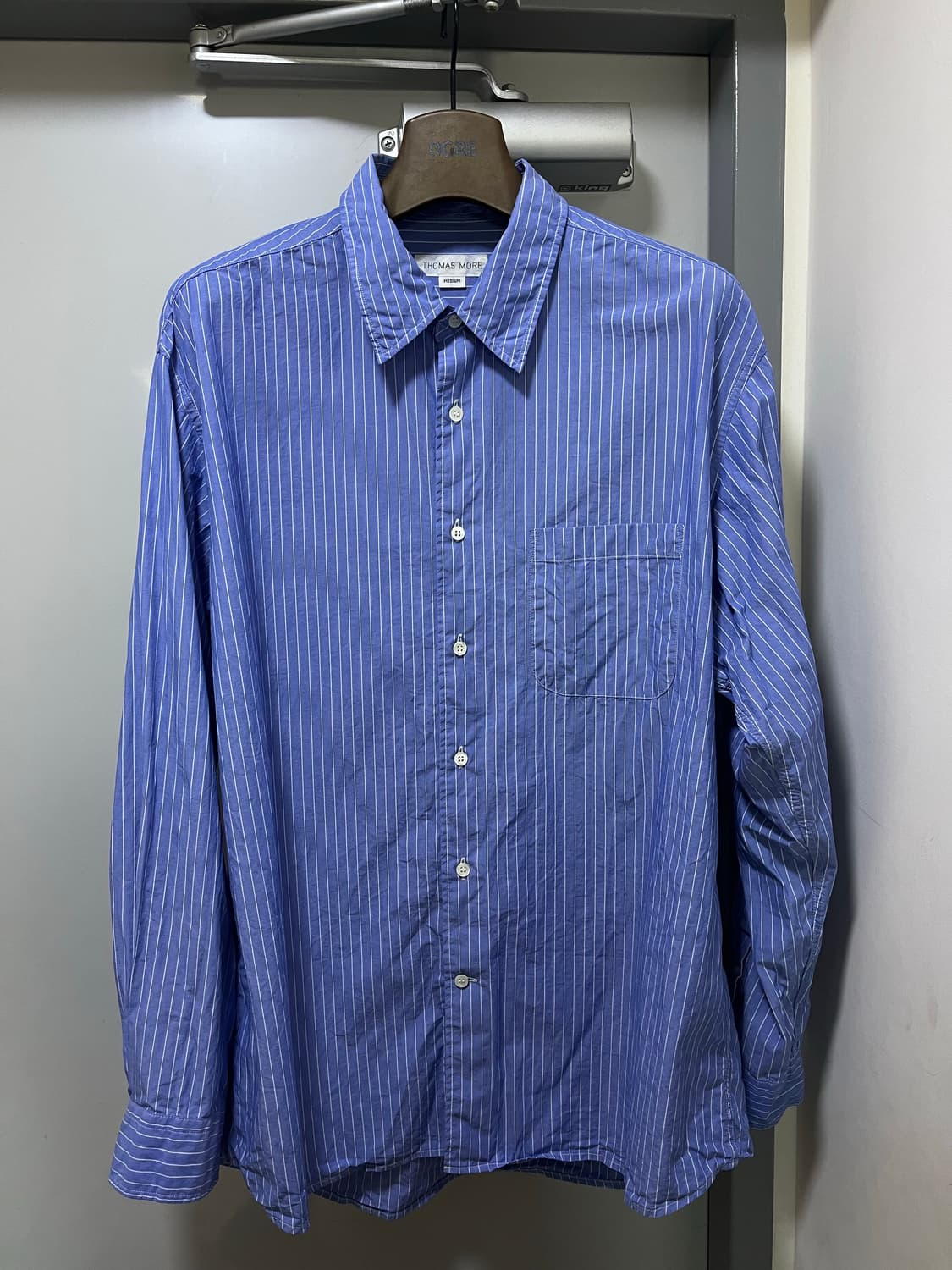 [M] 토마스모어 레인 스트라이프 셔츠 블루바오 상품이미지4