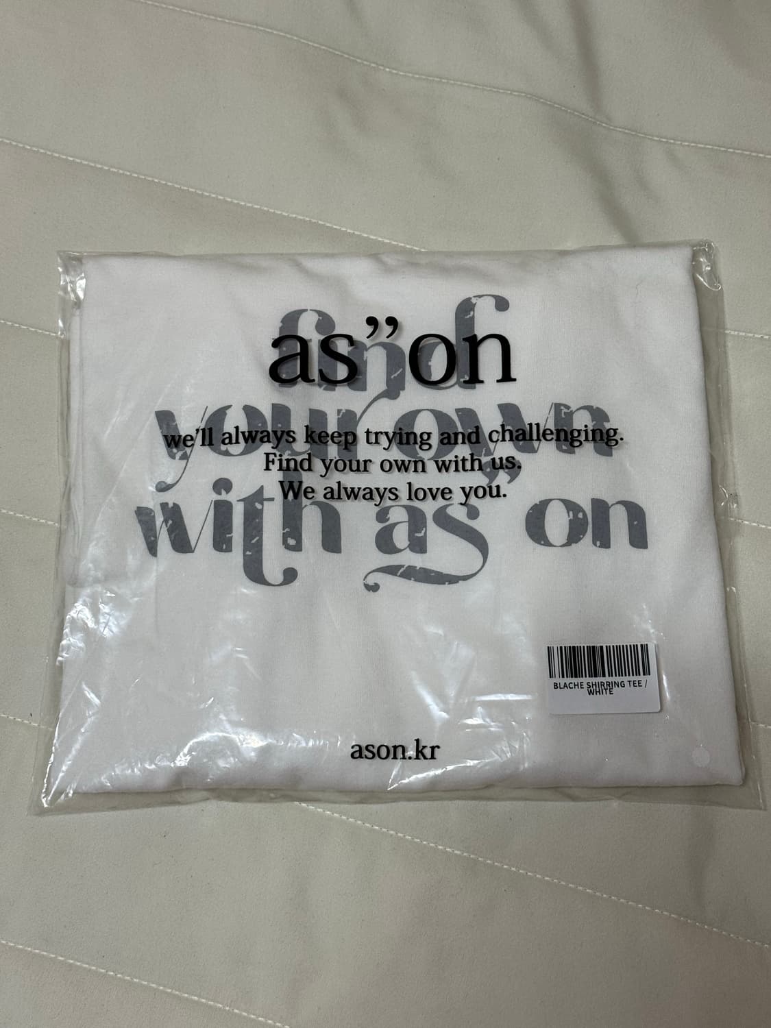 (새상품) 애즈온 블랑쉐 셔링티 화이트 상품이미지3