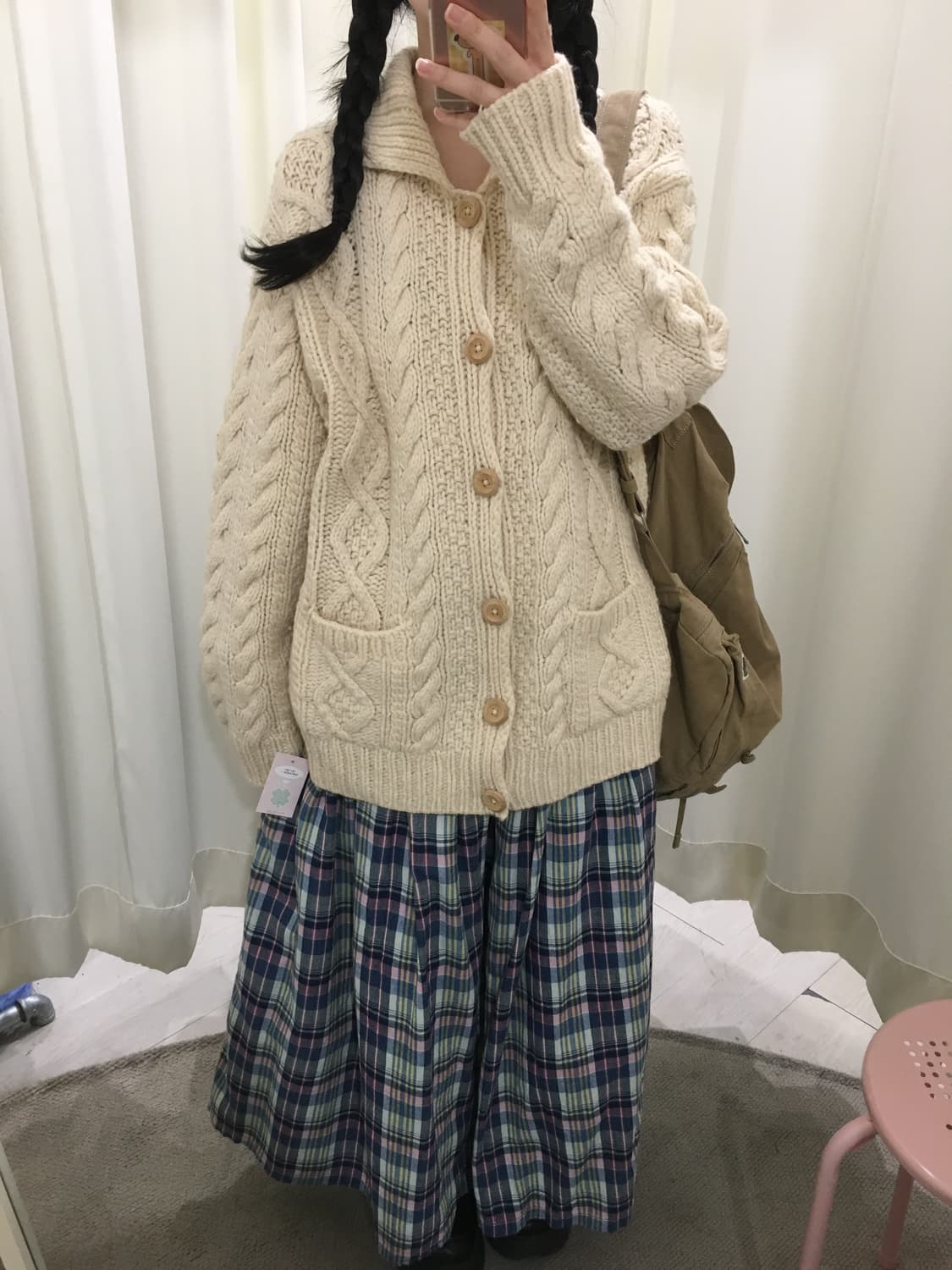 헤비울 버튼 가디건 상품이미지1