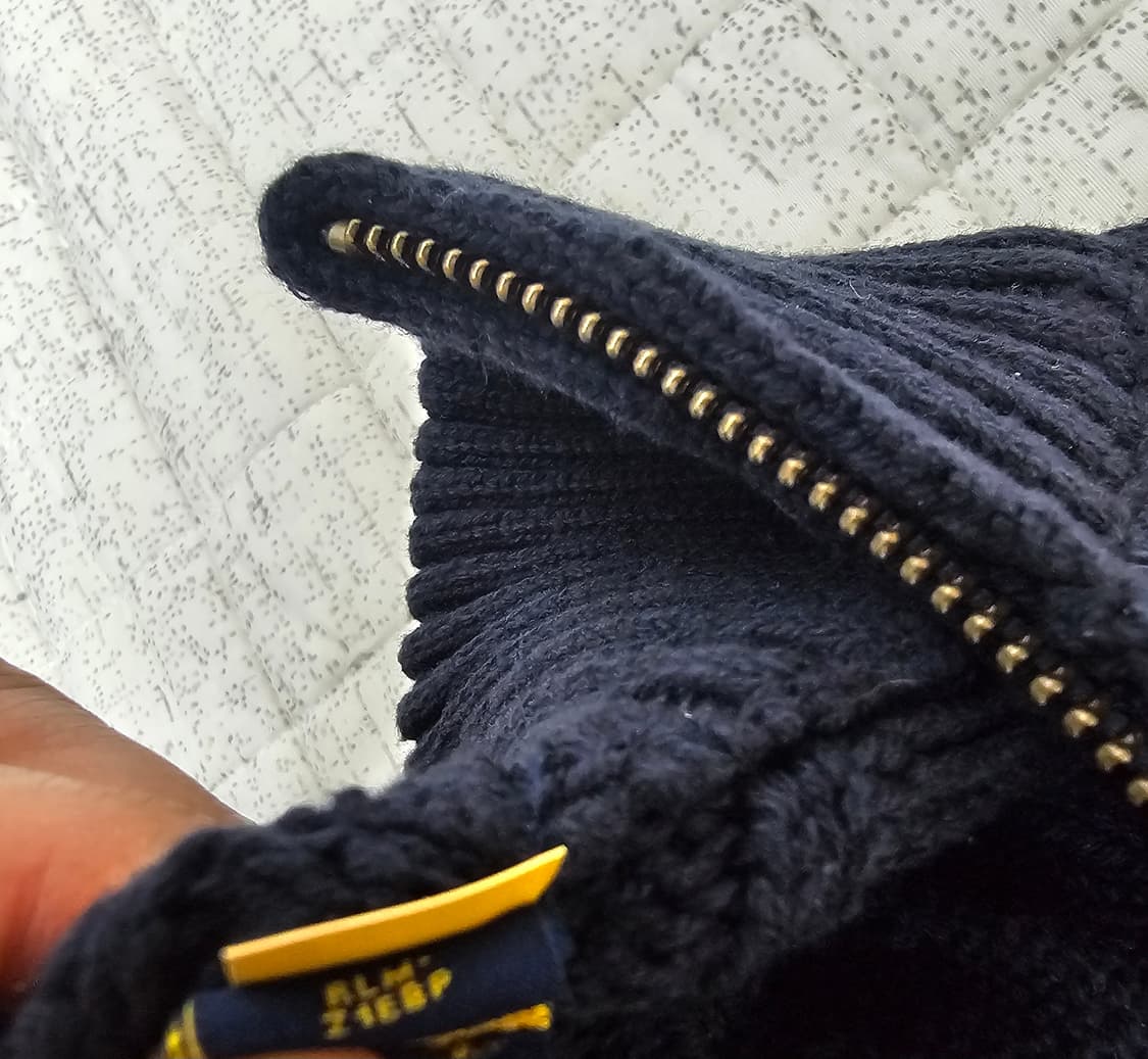 폴로 꽈배기 반집업 니트 상품이미지4