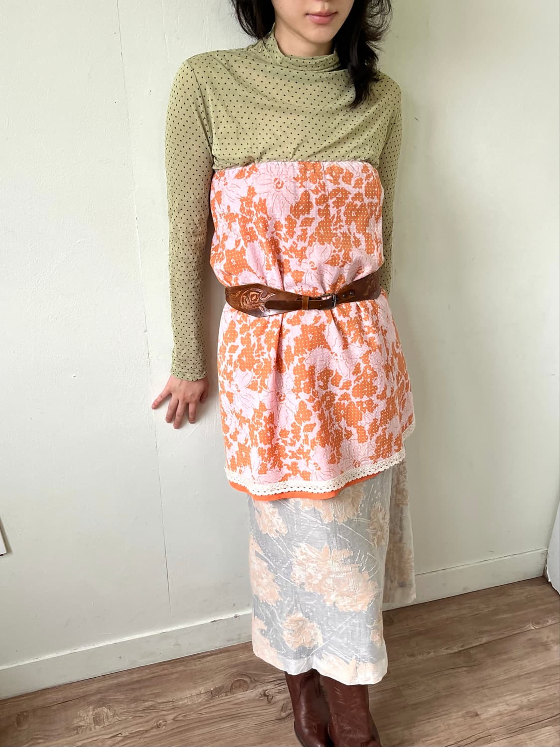Japan vtg 브라운 벨트 상품이미지10