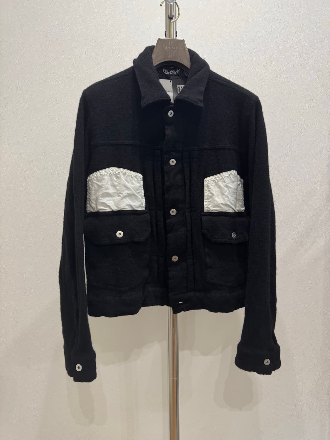 꼼데가르송 블랙 24aw 축융울 트러커 자켓 상품이미지6