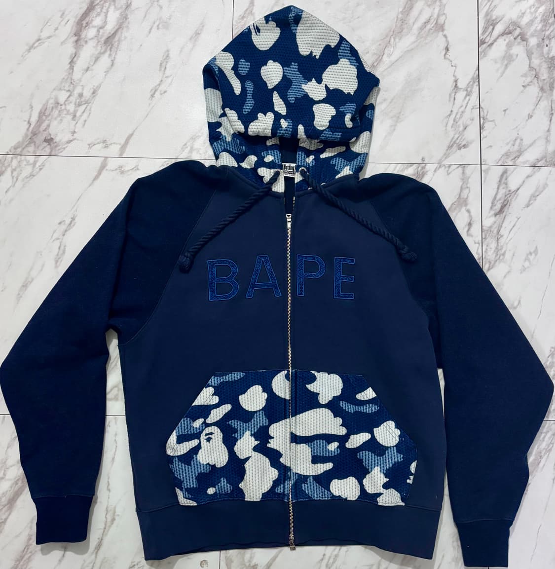 한정판 베이프 Sashiko Camo Relaxed Fit 후드집업 상품이미지2