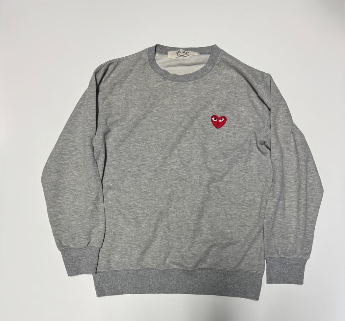 정품!! 꼼데가르송 하트 로고 긴팔 롱 슬리브 맨투맨 2 상품이미지1