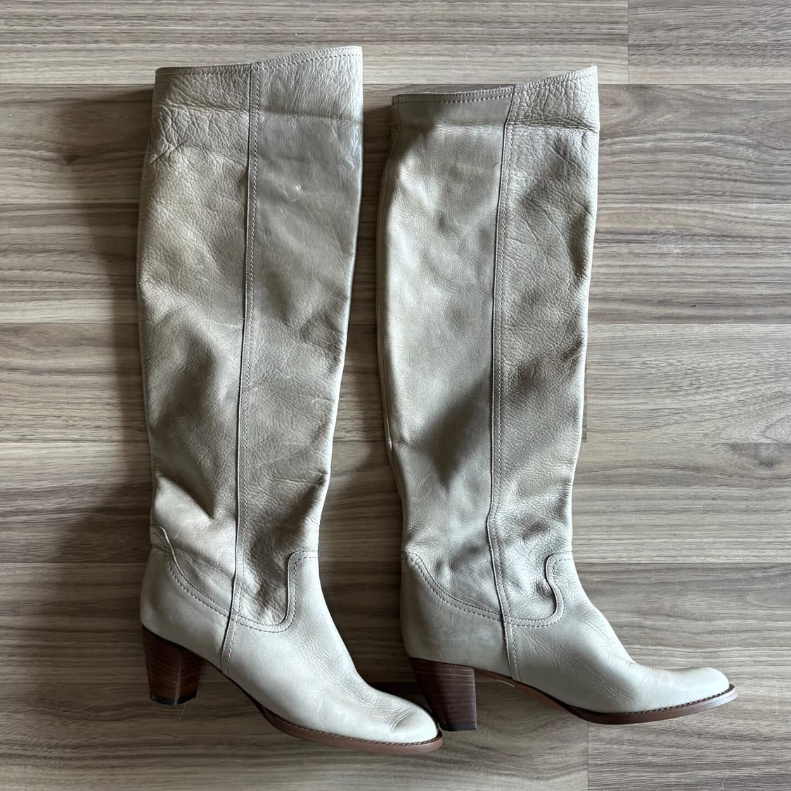 빈티지 리얼 레더 웨스턴 하이니부츠 상품이미지3