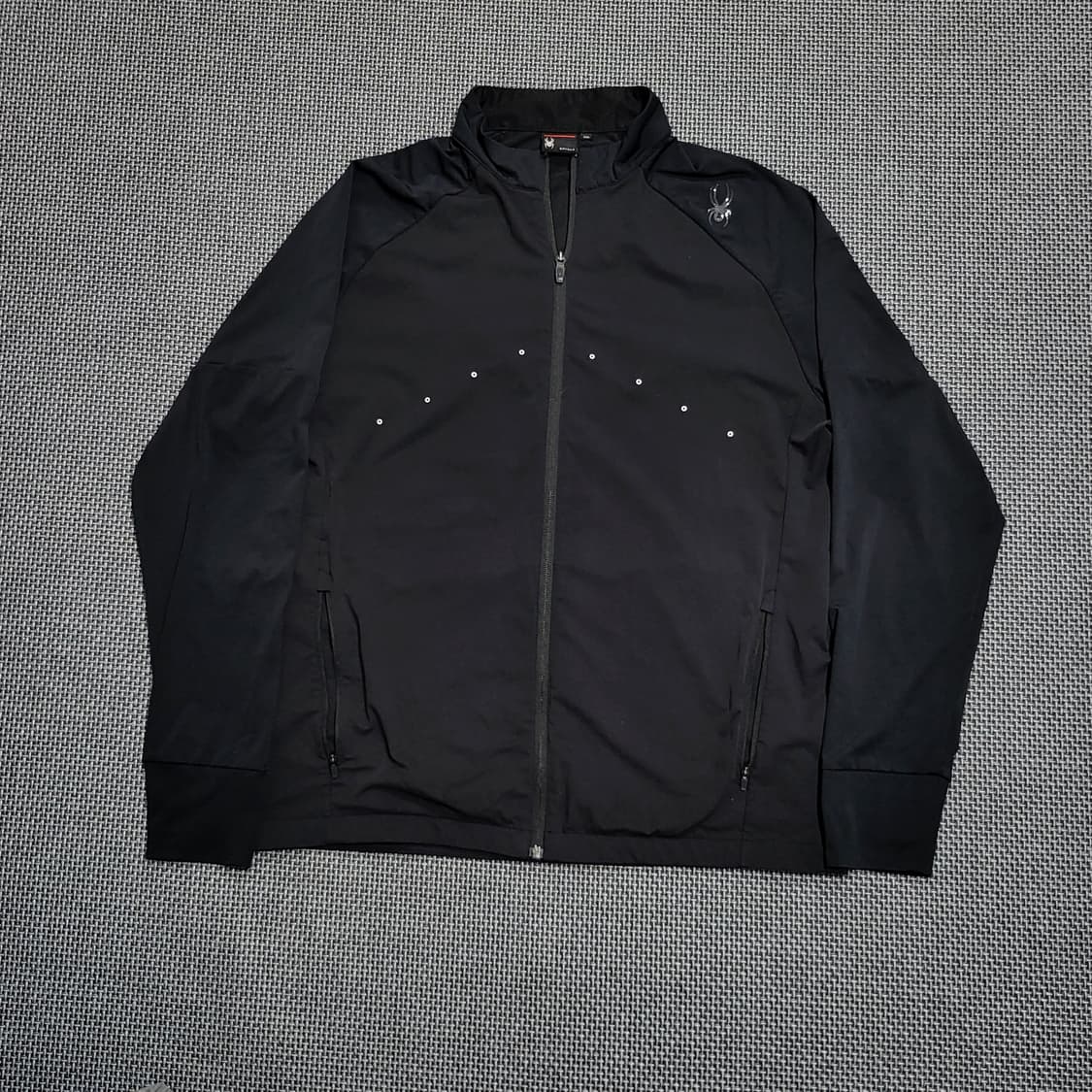 스파이더 기능성 러닝 집업 블랙 (2XL) 상품이미지1