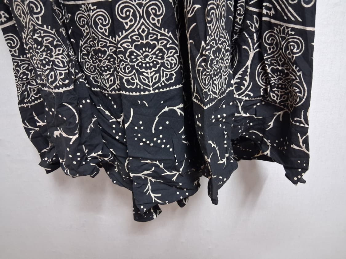 일본수입 SHANTI 인디아 코끼리 블록 프린트 루즈핏 면나염 롱원피스  상품이미지6