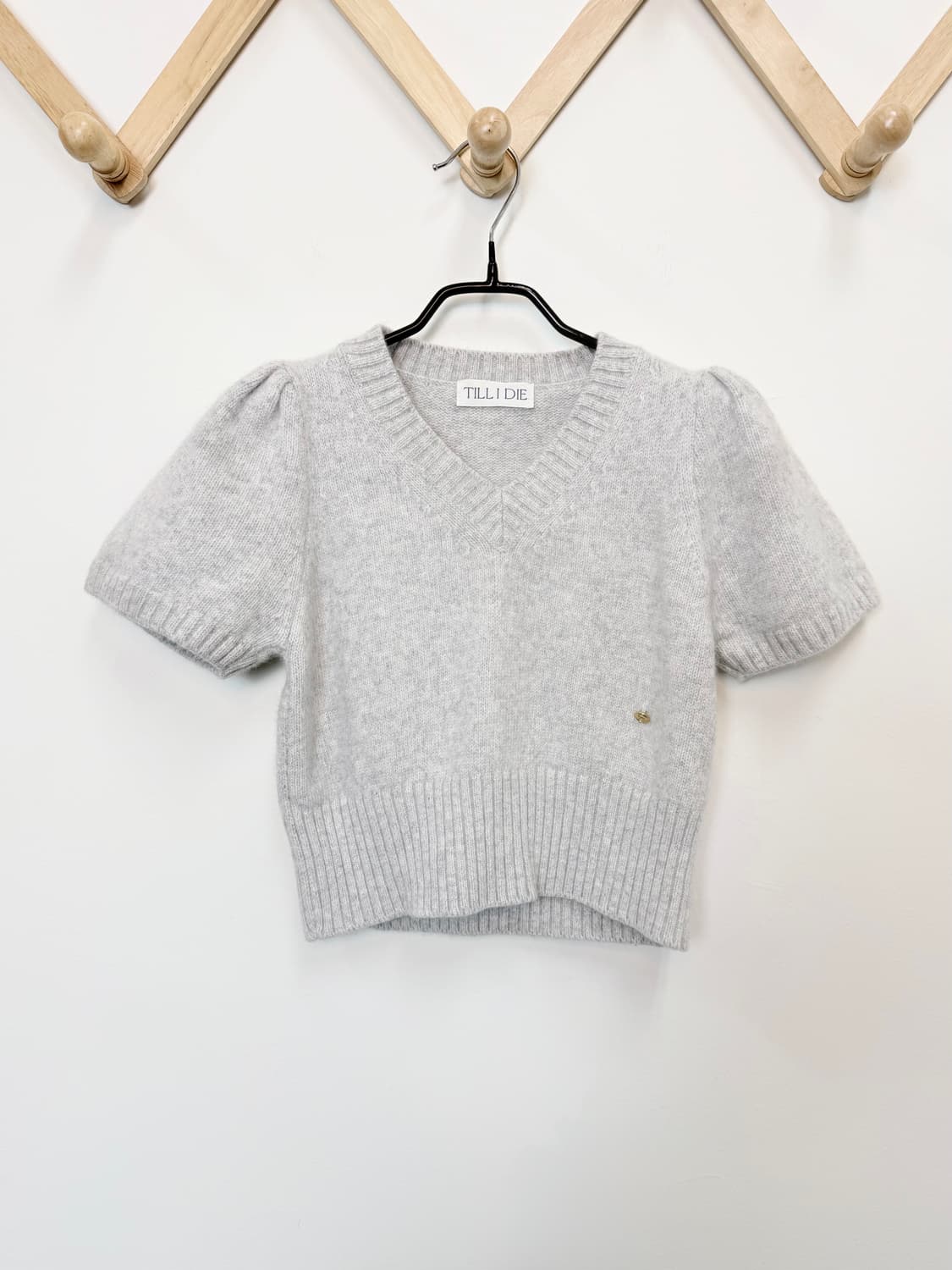 TILLIDIE 틸아이다이 반팔 크롭니트 상품이미지1