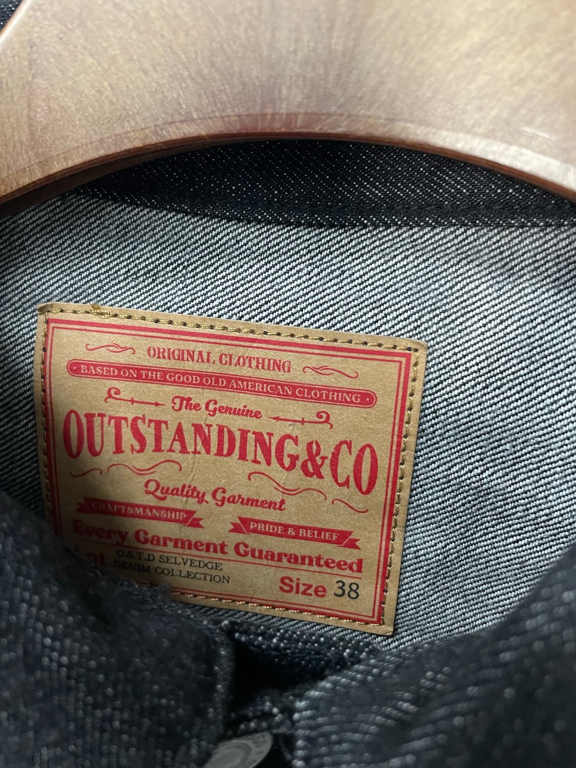 아웃스탠딩 흑청 데님 트러커 자켓 H1441 상품이미지5